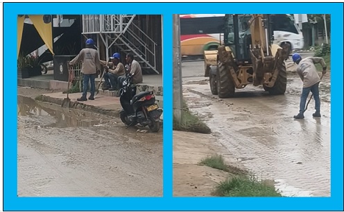 ACUACAR LIMPIÓ CALLES ADYACENTES AL DAÑO 