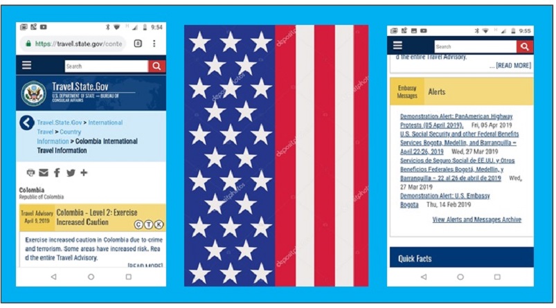 ALERTA DEL DEPARTAMENTO DE ESTADO USA SOBRE PELIGROS DE VIAJAR A COLOMBIA 