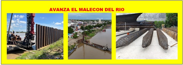 AVANZA BIEN EL MALECÓN DEL RÍO EN MAGANGUÉ 