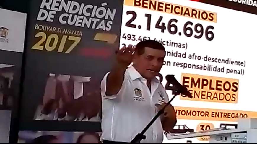 GOBERNADOR RINDE CUENTAS DE SU GESTION A ESTA HORA EN PALENQUE 