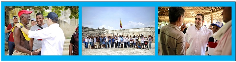 LA GENTE FIRME CON VICENTE EN ZONA INSULAR  