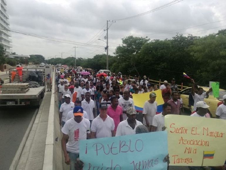 NUEVO BLOQUEO EN VIA AL MAR HOY POR MARCHA DE LOS BOQUILLEROS 