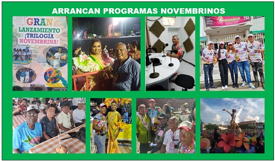 PROGRAMAS NOVEMBRINOS PRENDEN LA FIESTA 