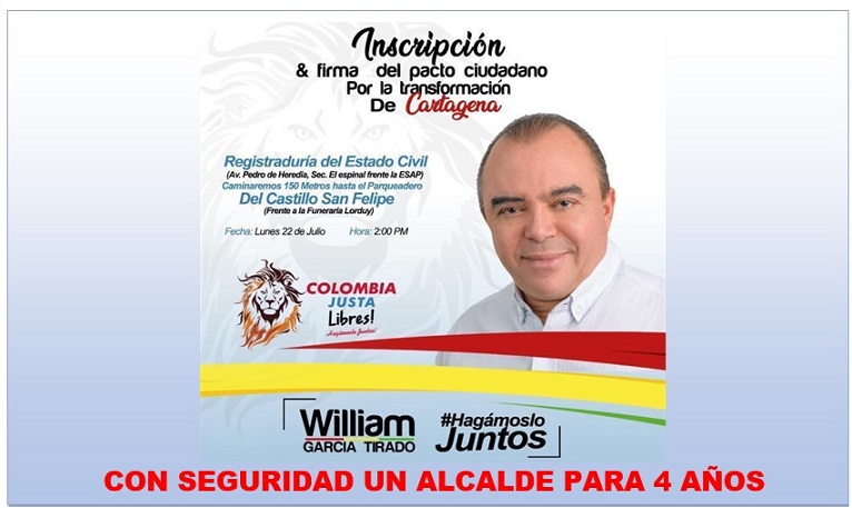 WILLIAM GARCIA PREPARA INSCRIPCIÓN DE CANDIDATURA PARA EL 22 